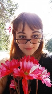 Victoria Khaze with flowers